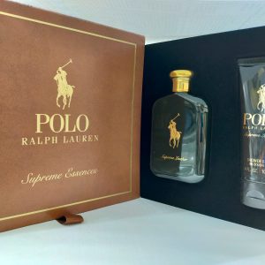 Polo Supreme Essences by Ralph Lauren for Men - 2 Pc Gift Set 4.2oz Polo Supreme Leather EDP Spray, 3.4oz Polo Supreme Leather Shower Gel